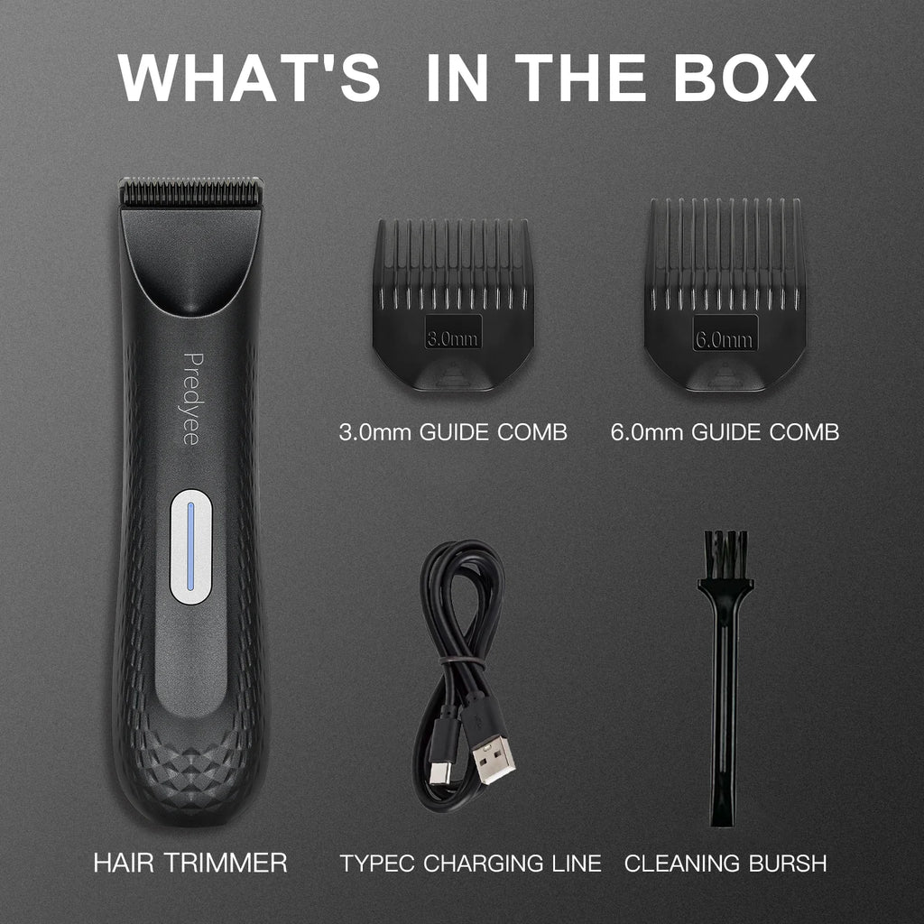 Waterproof Body Trimmer for Men with Replaceable Ceramic Blade
